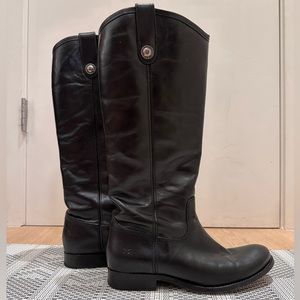 Women’s Frye black riding style boot “Melissa Button”. Size 7.5.